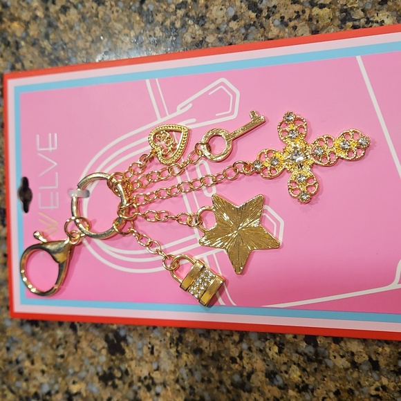 Accessories - Gold-Tone Multi Bag Charm Keychain - NWT